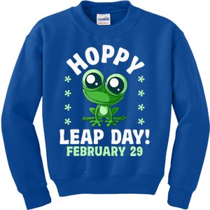 Funny Frog Hoppy Leap Day February 29 Birthday Leap Year Kids Sweatshirt