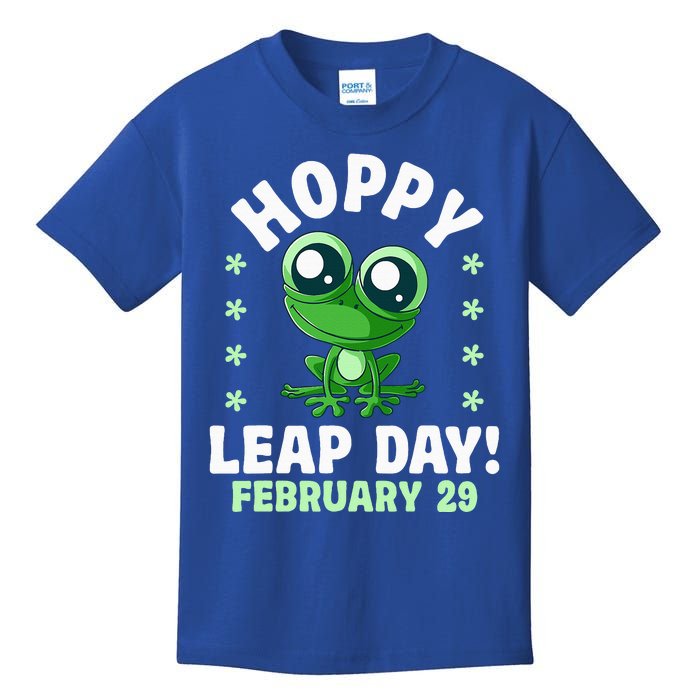 Funny Frog Hoppy Leap Day February 29 Birthday Leap Year Kids T-Shirt