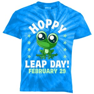 Funny Frog Hoppy Leap Day February 29 Birthday Leap Year Kids Tie-Dye T-Shirt