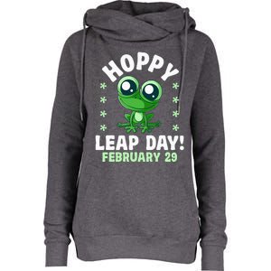 Funny Frog Hoppy Leap Day February 29 Birthday Leap Year Womens Funnel Neck Pullover Hood