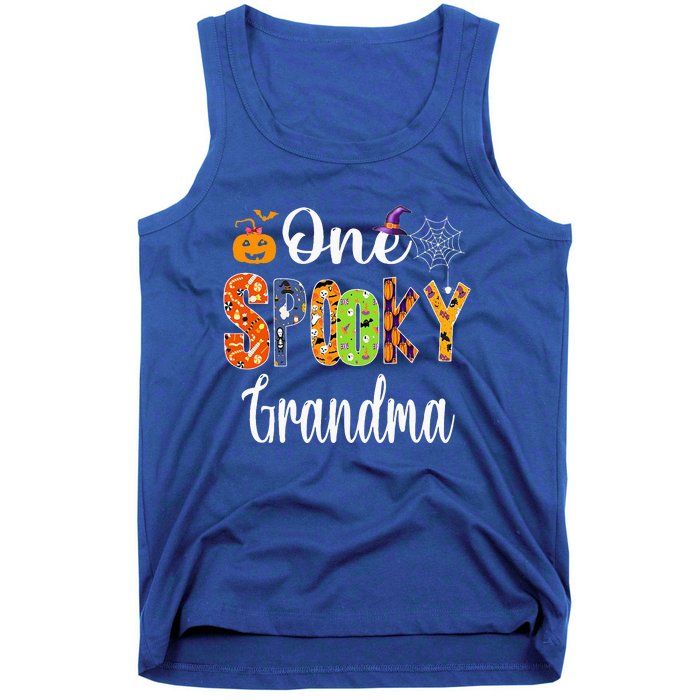 Funny Family Halloween Matching One Spooky Grandma Tank Top