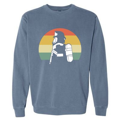 Fire Fighter Hero Dedicated Worker Gift Garment-Dyed Sweatshirt