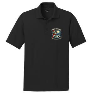 Funny Fishing Holiday Merry Fishmas And A Crappie New Year Gift PosiCharge RacerMesh Polo