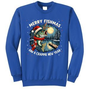 Funny Fishing Holiday Merry Fishmas And A Crappie New Year Gift Sweatshirt