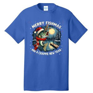 Funny Fishing Holiday Merry Fishmas And A Crappie New Year Gift Tall T-Shirt