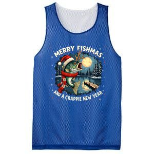 Funny Fishing Holiday Merry Fishmas And A Crappie New Year Gift Mesh Reversible Basketball Jersey Tank