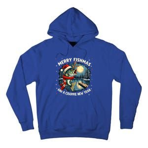 Funny Fishing Holiday Merry Fishmas And A Crappie New Year Gift Tall Hoodie