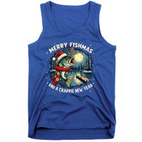 Funny Fishing Holiday Merry Fishmas And A Crappie New Year Gift Tank Top