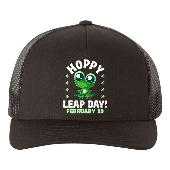 Funny Frog Hoppy Leap Day February 29 Birthday Leap Year Yupoong Adult 5-Panel Trucker Hat