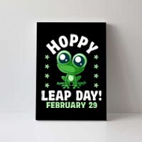 Funny Frog Hoppy Leap Day February 29 Birthday Leap Year Canvas