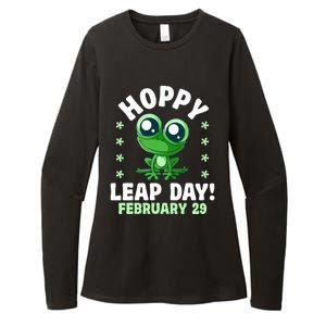 Funny Frog Hoppy Leap Day February 29 Birthday Leap Year Womens CVC Long Sleeve Shirt