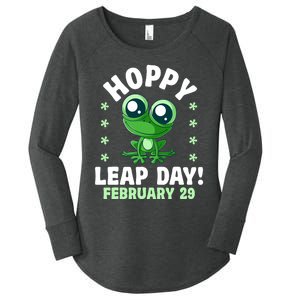 Funny Frog Hoppy Leap Day February 29 Birthday Leap Year Women's Perfect Tri Tunic Long Sleeve Shirt