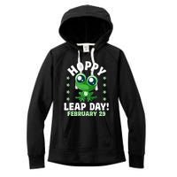 Funny Frog Hoppy Leap Day February 29 Birthday Leap Year Women's Fleece Hoodie