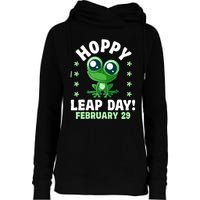 Funny Frog Hoppy Leap Day February 29 Birthday Leap Year Womens Funnel Neck Pullover Hood