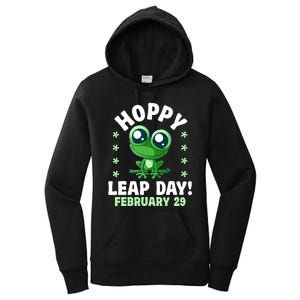 Funny Frog Hoppy Leap Day February 29 Birthday Leap Year Women's Pullover Hoodie