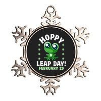 Funny Frog Hoppy Leap Day February 29 Birthday Leap Year Metallic Star Ornament