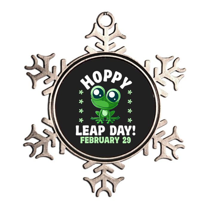 Funny Frog Hoppy Leap Day February 29 Birthday Leap Year Metallic Star Ornament