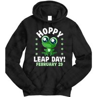 Funny Frog Hoppy Leap Day February 29 Birthday Leap Year Tie Dye Hoodie