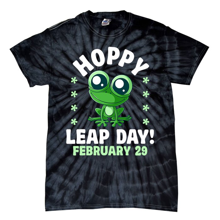 Funny Frog Hoppy Leap Day February 29 Birthday Leap Year Tie-Dye T-Shirt