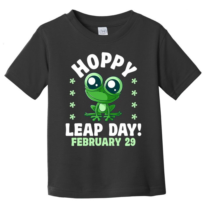 Funny Frog Hoppy Leap Day February 29 Birthday Leap Year Toddler T-Shirt