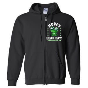 Funny Frog Hoppy Leap Day February 29 Birthday Leap Year Full Zip Hoodie