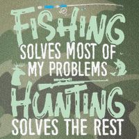 Funny Fishing & Hunting S Fishing Solves My Problems Legacy Tie Dye Trucker Hat