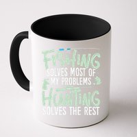 Funny Fishing & Hunting S Fishing Solves My Problems Mug