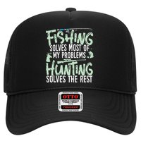 Funny Fishing & Hunting S Fishing Solves My Problems Hat