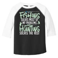 Funny Fishing & Hunting S Fishing Solves My Problems Toddler Fine Jersey T-Shirt
