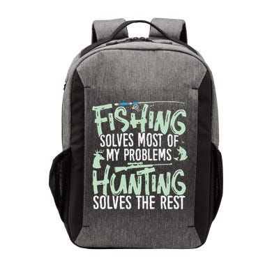 Funny Fishing & Hunting S Fishing Solves My Problems Vector Backpack