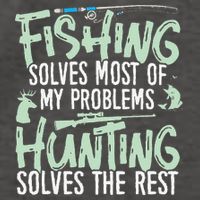 Funny Fishing & Hunting S Fishing Solves My Problems Vector Backpack