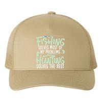 Funny Fishing & Hunting S Fishing Solves My Problems Yupoong Adult 5-Panel Trucker Hat