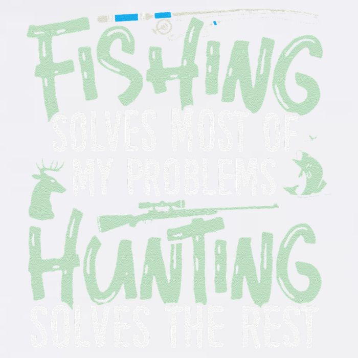 Funny Fishing & Hunting S Fishing Solves My Problems Garment-Dyed Sweatshirt