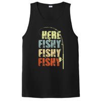 Funny Fishing Herefishy Graphic PosiCharge Competitor Tank