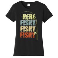 Funny Fishing Herefishy Graphic Women's T-Shirt