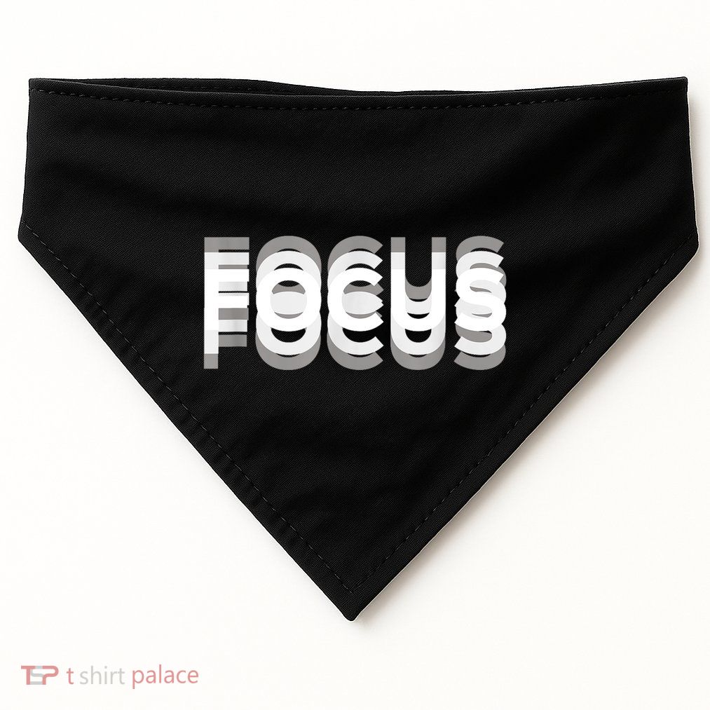 Funny Focus Humor Funny Graphic USA-Made Doggie Bandana