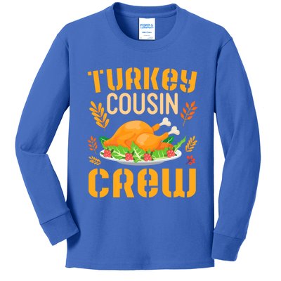 Fruits Flowers Happy Thanksgiving Day Me Turkey Cousin Crew Meaningful Gift Kids Long Sleeve Shirt