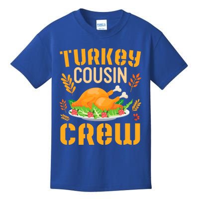 Fruits Flowers Happy Thanksgiving Day Me Turkey Cousin Crew Meaningful Gift Kids T-Shirt