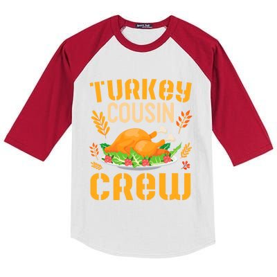 Fruits Flowers Happy Thanksgiving Day Me Turkey Cousin Crew Meaningful Gift Kids Colorblock Raglan Jersey