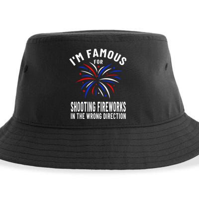 Funny Fireworks Humor Fourth Of July Firework Display Sustainable Bucket Hat