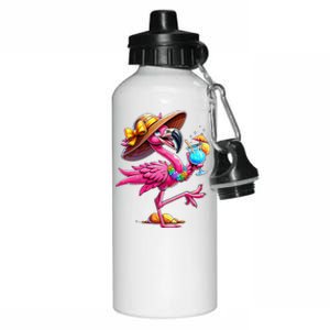 Funny Flamingo Hawaiian Summer Tropical Luau Aluminum Water Bottle