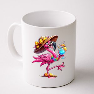 Funny Flamingo Hawaiian Summer Tropical Luau Coffee Mug