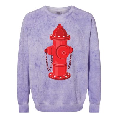 Firefighter Fire Hydrant Firetruck Dog Water Hose Fireman Gift Colorblast Crewneck Sweatshirt