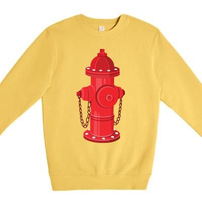 Firefighter Fire Hydrant Firetruck Dog Water Hose Fireman Gift Premium Crewneck Sweatshirt