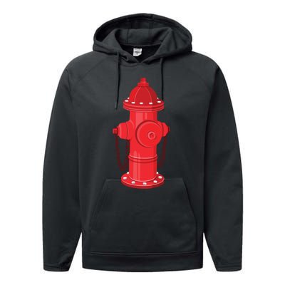 Firefighter Fire Hydrant Firetruck Dog Water Hose Fireman Gift Performance Fleece Hoodie