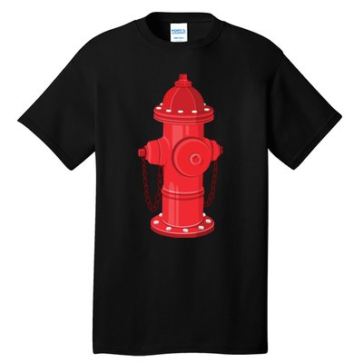 Firefighter Fire Hydrant Firetruck Dog Water Hose Fireman Gift Tall T-Shirt