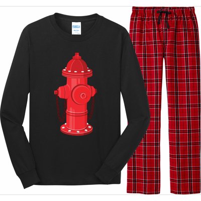 Firefighter Fire Hydrant Firetruck Dog Water Hose Fireman Gift Long Sleeve Pajama Set