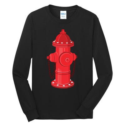 Firefighter Fire Hydrant Firetruck Dog Water Hose Fireman Gift Tall Long Sleeve T-Shirt