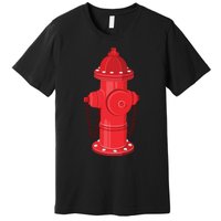 Firefighter Fire Hydrant Firetruck Dog Water Hose Fireman Gift Premium T-Shirt