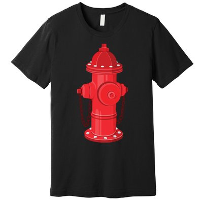 Firefighter Fire Hydrant Firetruck Dog Water Hose Fireman Gift Premium T-Shirt